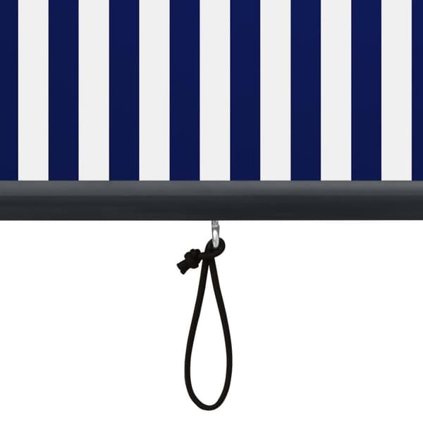 vidaXL Utendørs rullegardin 120x250 cm blå og hvit