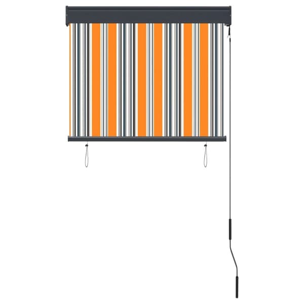 vidaXL Utendørs rullegardin 80x250 cm gul og blå
