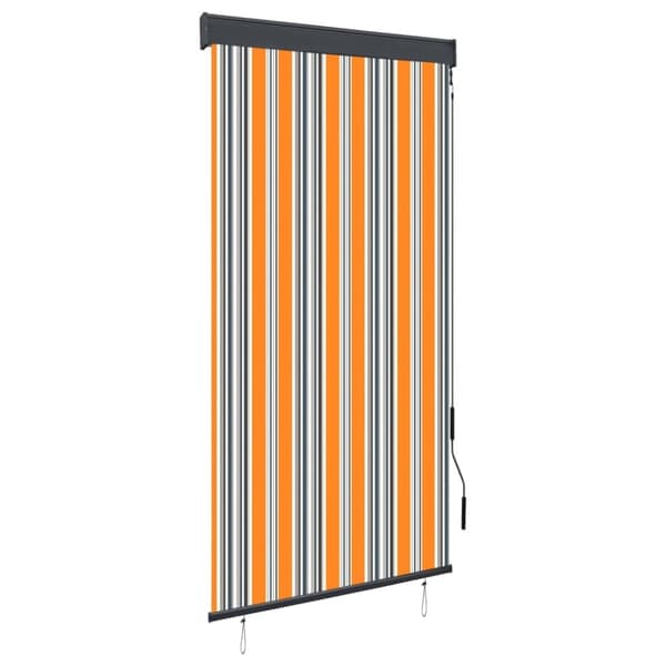 vidaXL Utendørs rullegardin 80x250 cm gul og blå