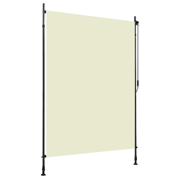 vidaXL Utendørs rullegardin 150x270 cm kremhvit