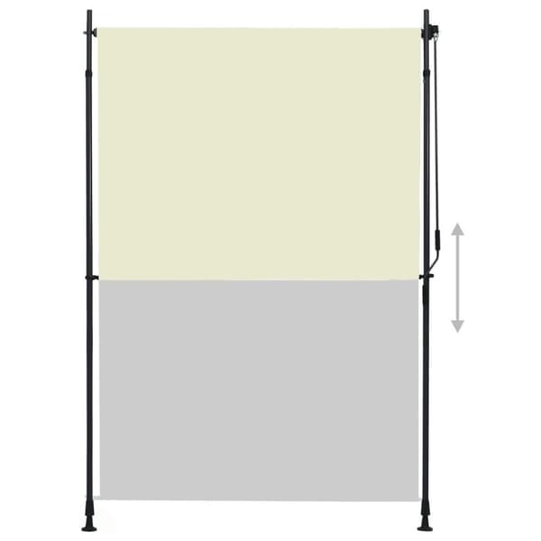 vidaXL Utendørs rullegardin 150x270 cm kremhvit