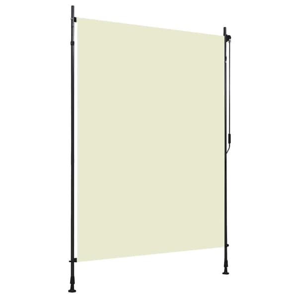 vidaXL Rullgardin utomhus 150x270 cm gräddvit