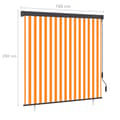 Miniatyrbilde 8 av 8: vidaXL Utendørs rullegardin 160x250 cm hvit og oransje
