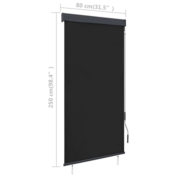 vidaXL Rullgardin utomhus 80x250 cm antracit