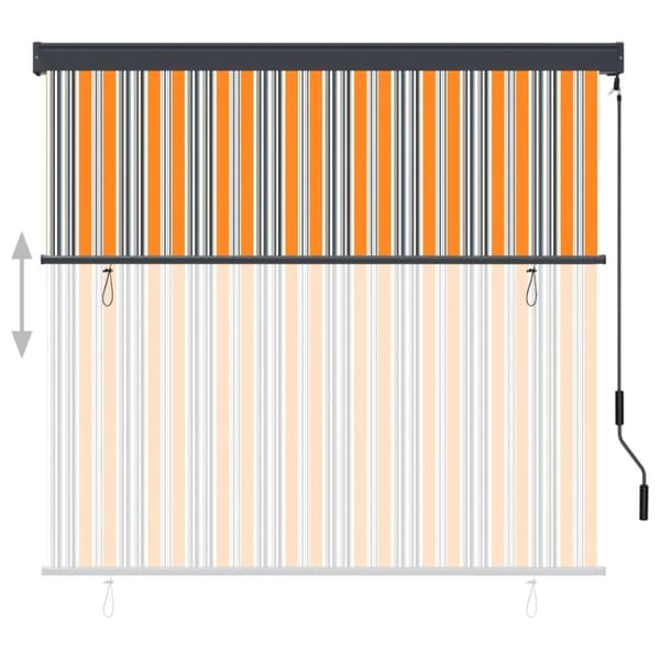 vidaXL Utendørs rullegardin 160x250 cm gul og blå