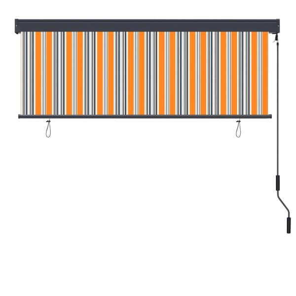 vidaXL Utendørs rullegardin 160x250 cm gul og blå