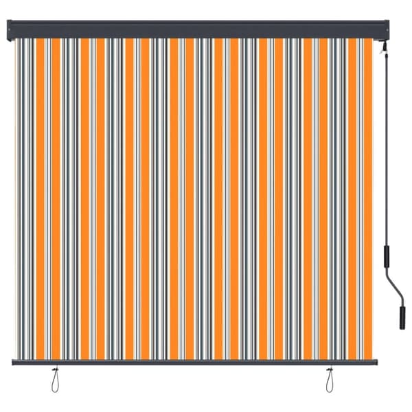 vidaXL Utendørs rullegardin 160x250 cm gul og blå