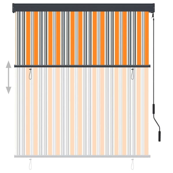 vidaXL udendørs rullegardin 140x250 cm gul og blå