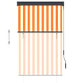 Miniatyrbillede 3 af 8: vidaXL udendørs rullegardin 100x250 cm hvid og orange