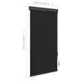 Pikkukuva 8 / 8: vidaXL Ulkorullaverho 100x250 cm antrasiitti