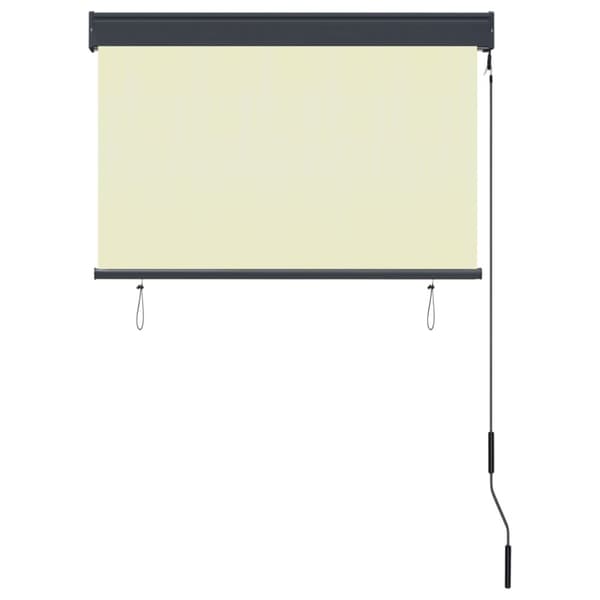 vidaXL Rullgardin utomhus 100x250 cm gräddvit