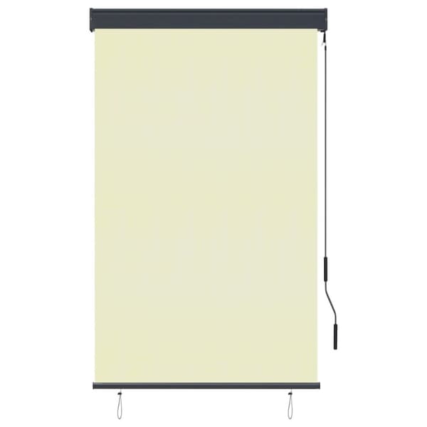 vidaXL Rullgardin utomhus 100x250 cm gräddvit