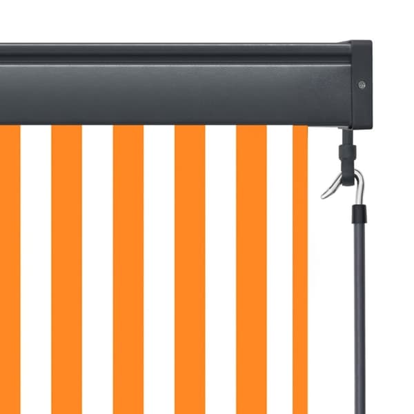 vidaXL Rullgardin utomhus 140x250 cm vit och orange