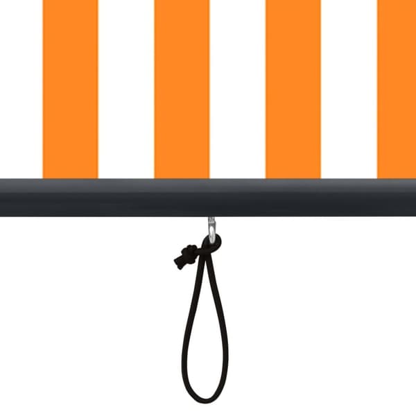 vidaXL Rullgardin utomhus 140x250 cm vit och orange