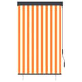 Miniatyrbilde 2 av 8: vidaXL Utendørs rullegardin 100x250 cm hvit og oransje