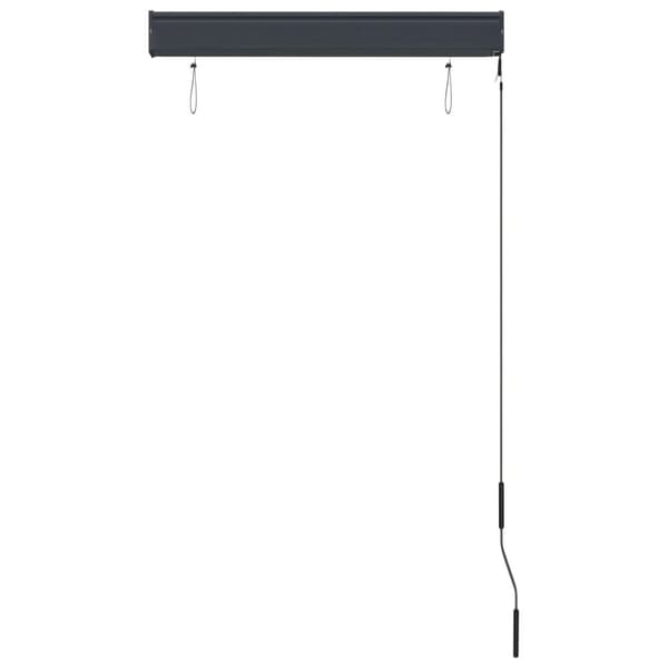 vidaXL Utendørs rullegardin 80x250 cm hvit og oransje