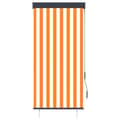 Miniatyrbilde 2 av 8: vidaXL Utendørs rullegardin 80x250 cm hvit og oransje