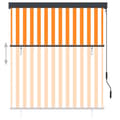 Miniatyrbillede 3 af 8: vidaXL udendørs rullegardin 140x250 cm hvid og orange