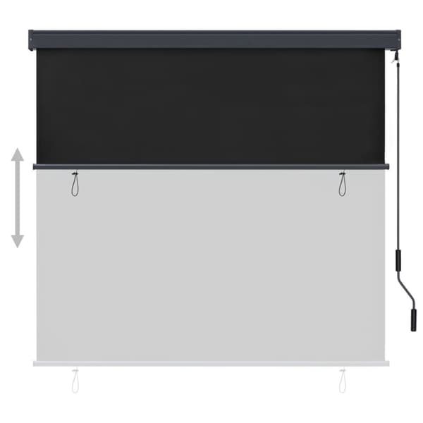 vidaXL Utendørs rullegardin 170x250 cm antrasitt