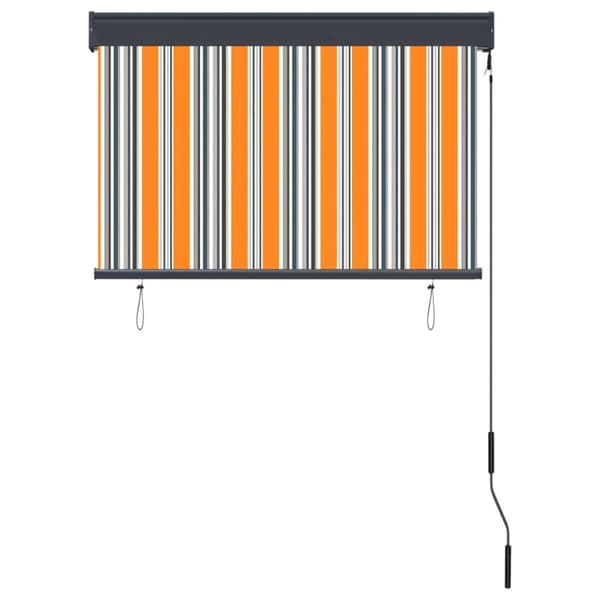 vidaXL Utendørs rullegardin 100x250 cm gul og blå