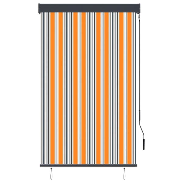 vidaXL Utendørs rullegardin 100x250 cm gul og blå