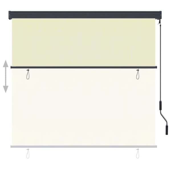 vidaXL Rullgardin utomhus 160x250 cm gräddvit