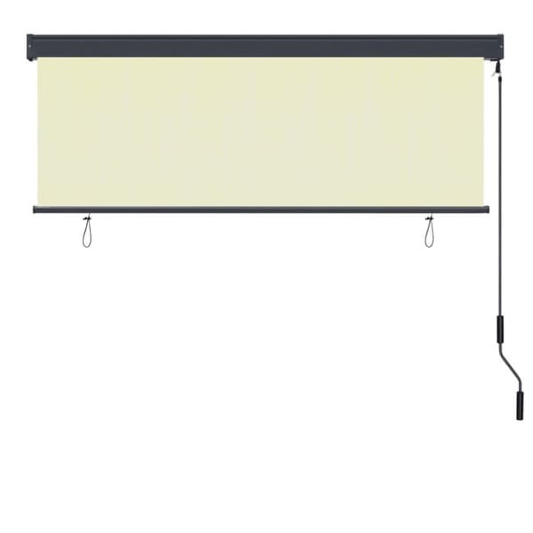 vidaXL Rullgardin utomhus 160x250 cm gräddvit