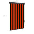 Miniatyrbillede 8 af 8: vidaXL udendørs rullegardin 120x250 cm orange og brun