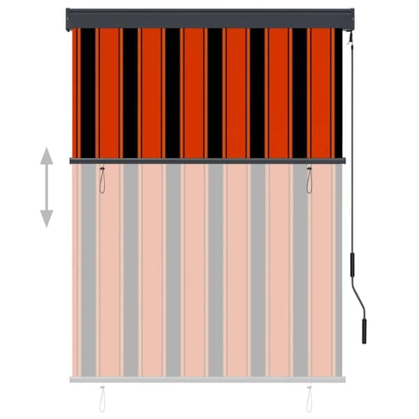vidaXL Rullgardin utomhus 120x250 cm orange och brun