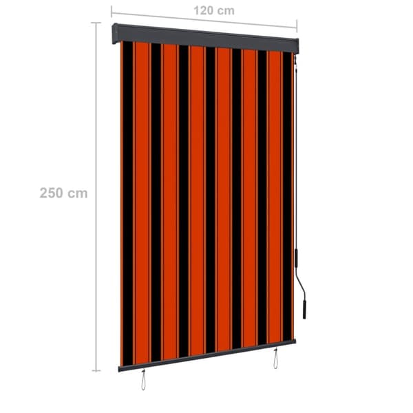 vidaXL Rullgardin utomhus 120x250 cm orange och brun