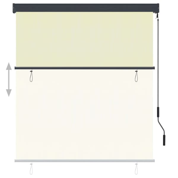 vidaXL Rullgardin utomhus 140x250 cm gräddvit