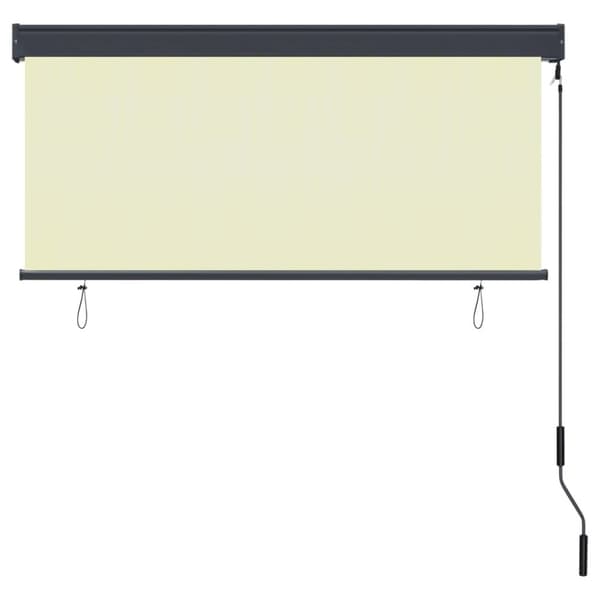 vidaXL Rullgardin utomhus 140x250 cm gräddvit