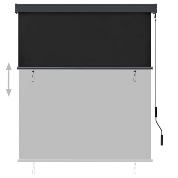 vidaXL Ulkorullaverho 140x250 cm antrasiitti