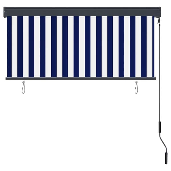 vidaXL udendørs rullegardin 140x250 cm blå og hvid