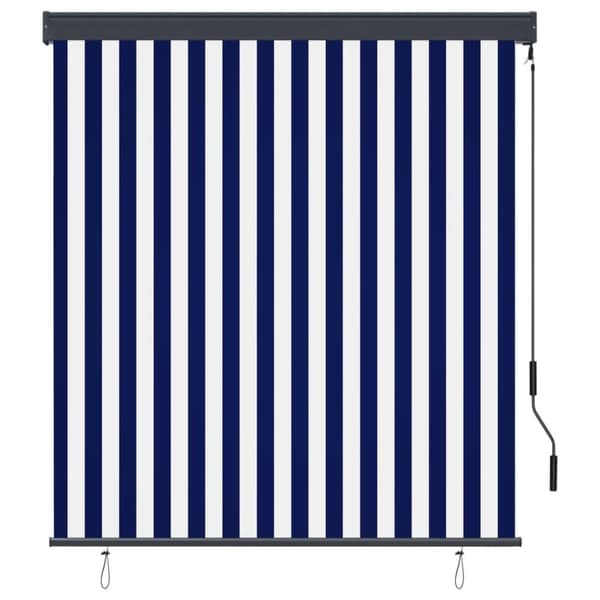 vidaXL udendørs rullegardin 140x250 cm blå og hvid