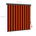 Miniatyrbillede 8 af 8: vidaXL udendørs rullegardin 160x250 cm orange og brun