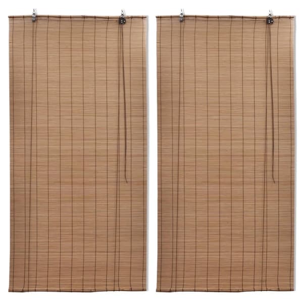 vidaXL rullegardiner 2 stk. 80 x 160 cm bambus brun
