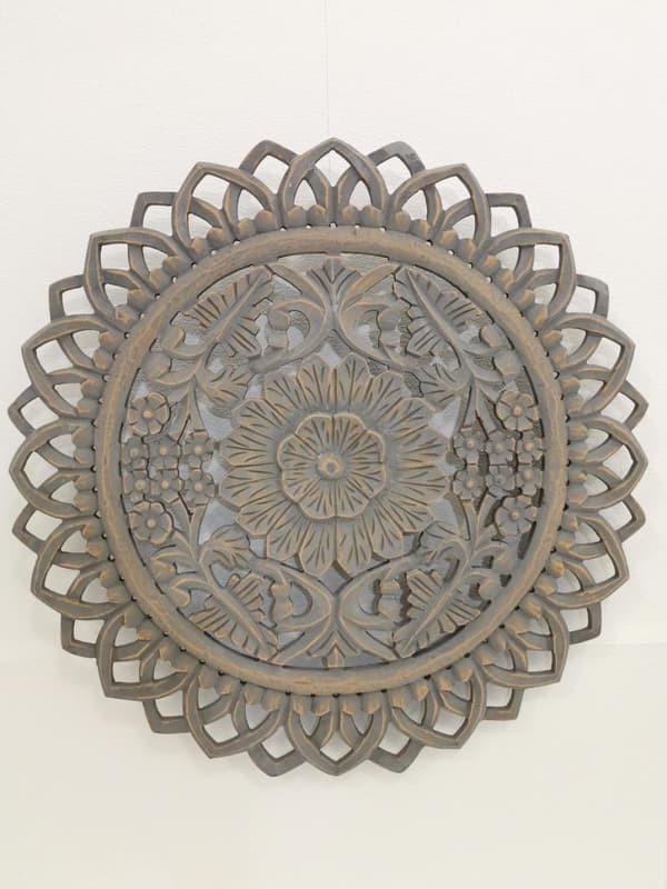 Stylish hand-made wall decoration genuine Mango tree, rund 60 cm