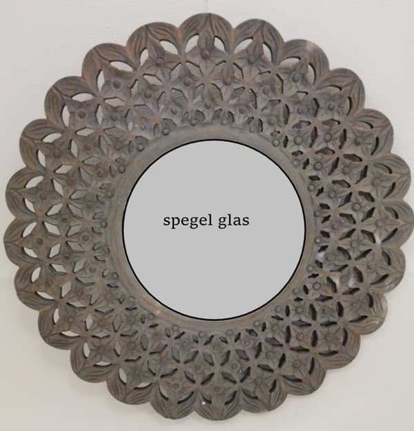 Unique gorgeous hand-carved mirror 60 cm in Mango wood