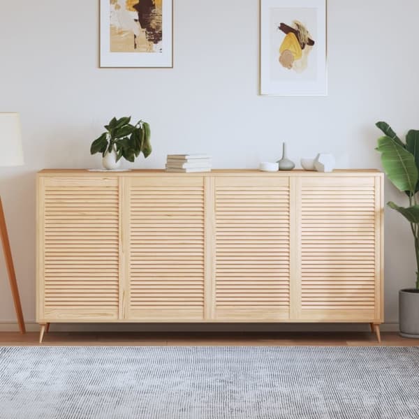 vidaXL Skåpluckor lamelldesign 4 st 99,3x59,4 cm massiv furu