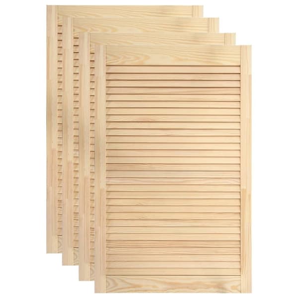 vidaXL Skåpluckor lamelldesign 4 st 99,3x59,4 cm massiv furu