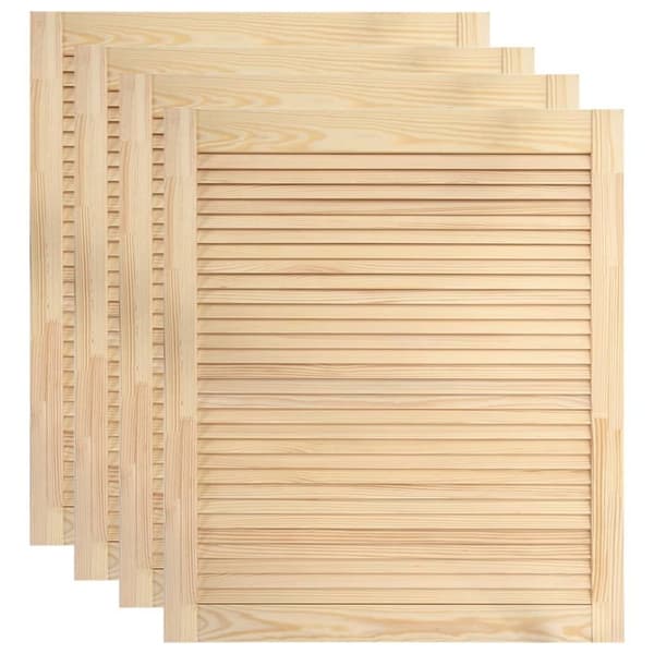 vidaXL Kaapin ovet säleikkömuotoilu 4 kpl 61,5x49,4 cm täysi mänty