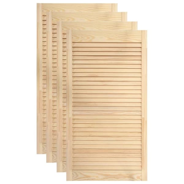vidaXL Skåpluckor lamelldesign 4 st 99,3x39,4 cm massiv furu