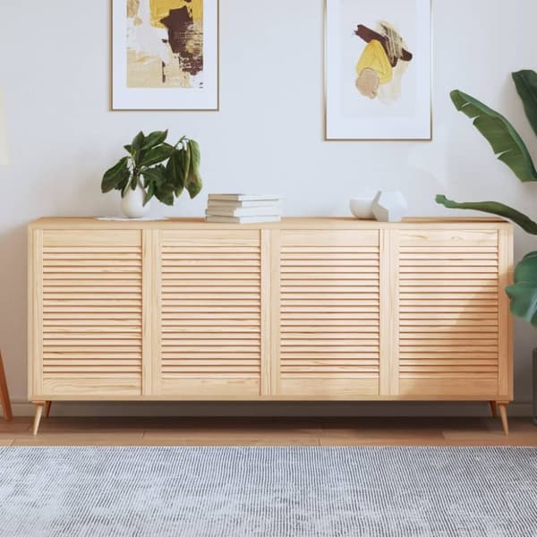 vidaXL Skåpluckor lamelldesign 4 st 69x49,4 cm massiv furu