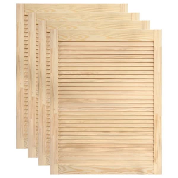 vidaXL Skåpluckor lamelldesign 4 st 69x49,4 cm massiv furu