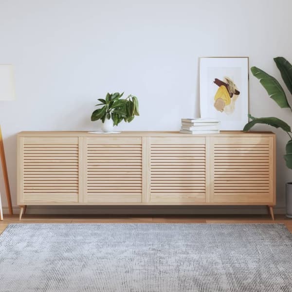 vidaXL Skåpluckor lamelldesign 4 st 61,5x59,4 cm massiv furu