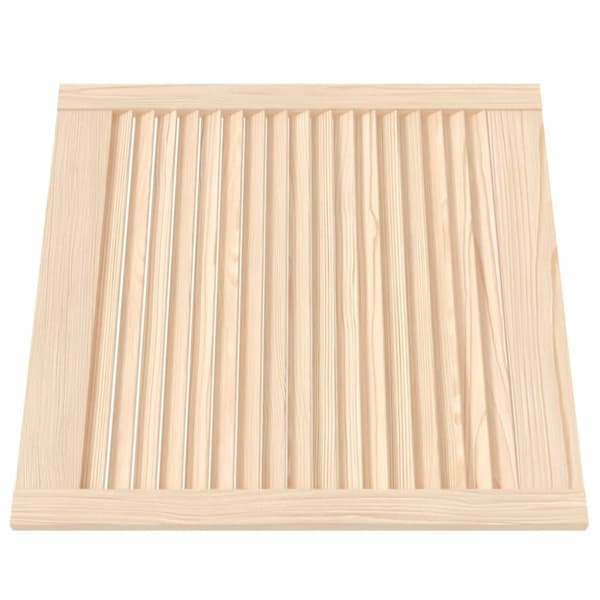vidaXL Skåpluckor lamelldesign 2 st 61,5x59,4 cm massiv furu
