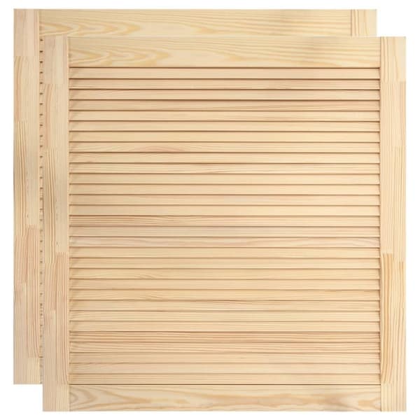 vidaXL Skåpluckor lamelldesign 2 st 61,5x59,4 cm massiv furu