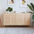 Miniatyrbild 3 av 7: vidaXL Skåpluckor lamelldesign 4 st 69x39,4 cm massiv furu