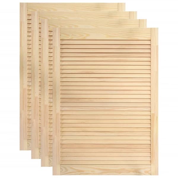 vidaXL Skåpluckor lamelldesign 4 st 69x39,4 cm massiv furu